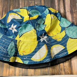 5for$10 Unisex Lemon Bucket Hat, Foldable Printed Summer Travel Hiking Beach Hat